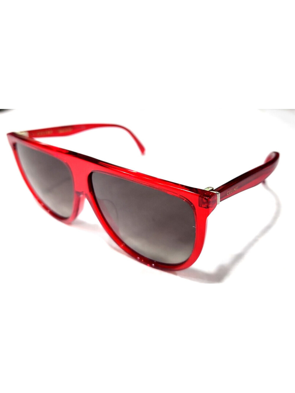 Celine CL40006F Red Oversized Gray Gradient Oval Sunglasses 62-12 145 Italy